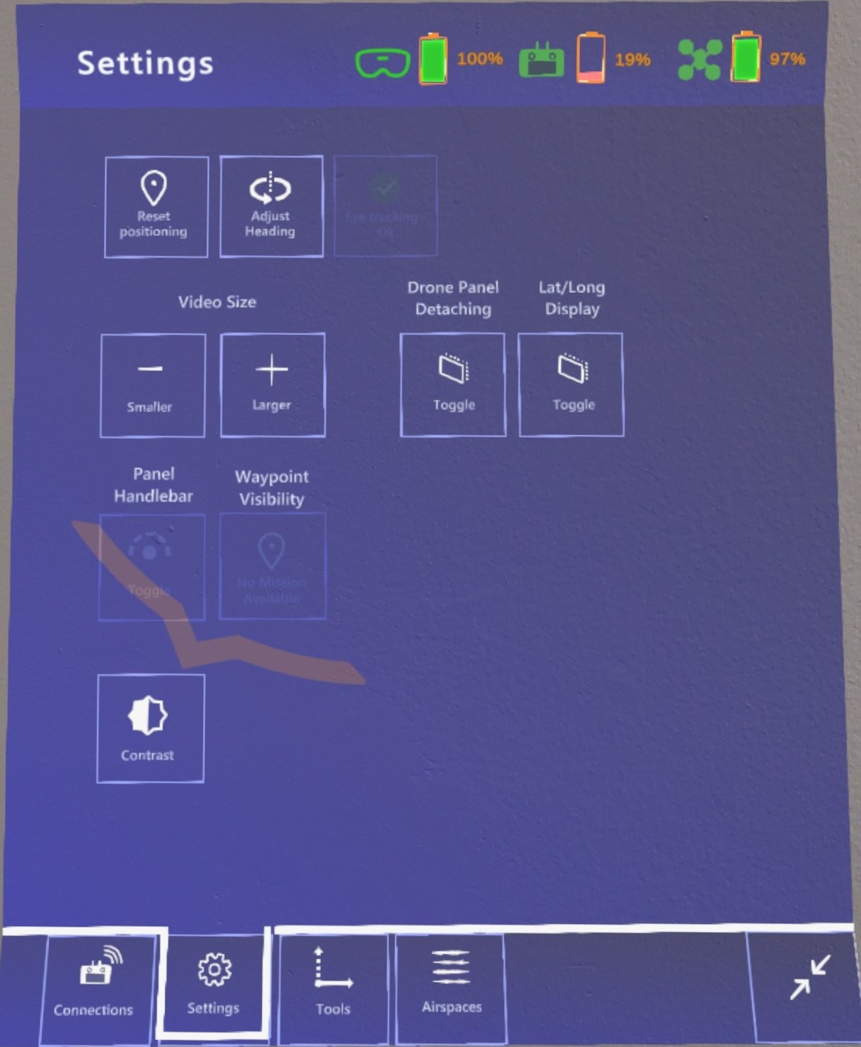 Settings Panel